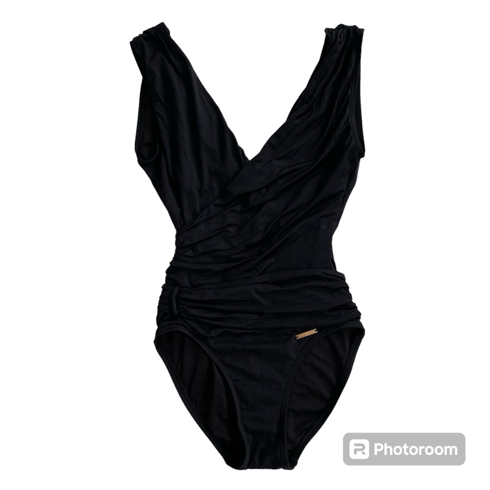 Vince Camuto One-piece swimsuit. Black with v-neck. Women’s size 6